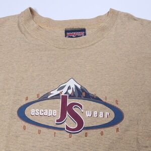 Vintage JanSport T-Shirt Outdoor Escape Wear Graphic Tee Mens Large Made in‎ USA